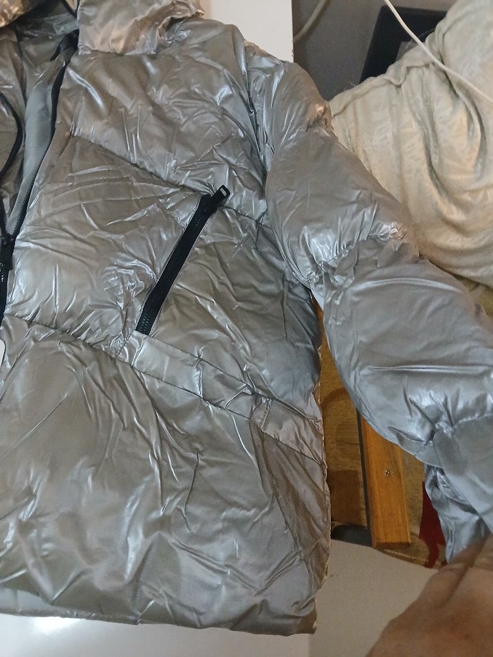 Gri Kadın Kısa Sokak Stili Mont - Görsel 4