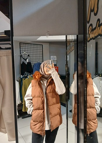 Gri Şişme Kadın Kışlık Ceket - Görsel 4