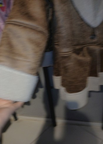 Kürklü Kahverengi Süet Kadın Ceket - Görsel 3