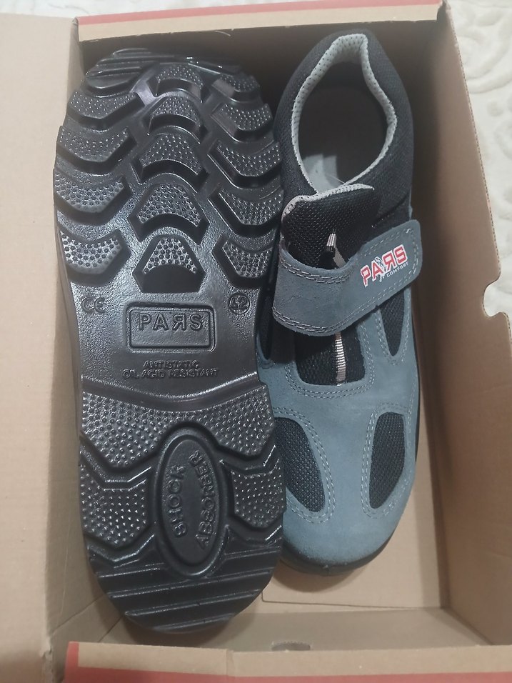 Erkek Gri Mavi Cırtlı Spor Ayakkabı - Görsel 2