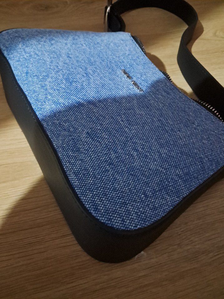 ninewest Mavi Kot Kumaşlı Kadın Omuz Çantası - Görsel 4