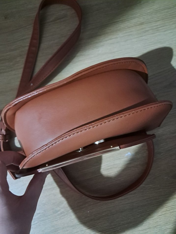 Kahverengi Deri Ayarlanabilir Askılı Kadın Çanta - Görsel 5