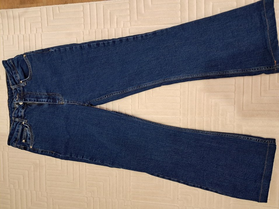 Lacivert Kadın jean Midi Boy Denim Pantolon - Görsel 2