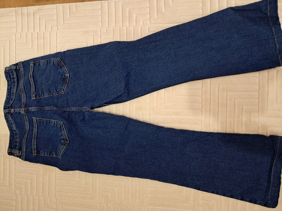 Lacivert Kadın jean Midi Boy Denim Pantolon - Görsel 4