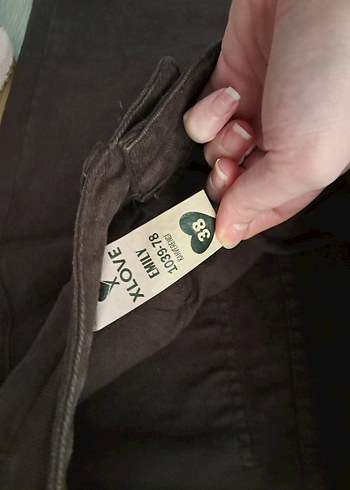 Kadın Kahverengi Kot Etek - Görsel 3