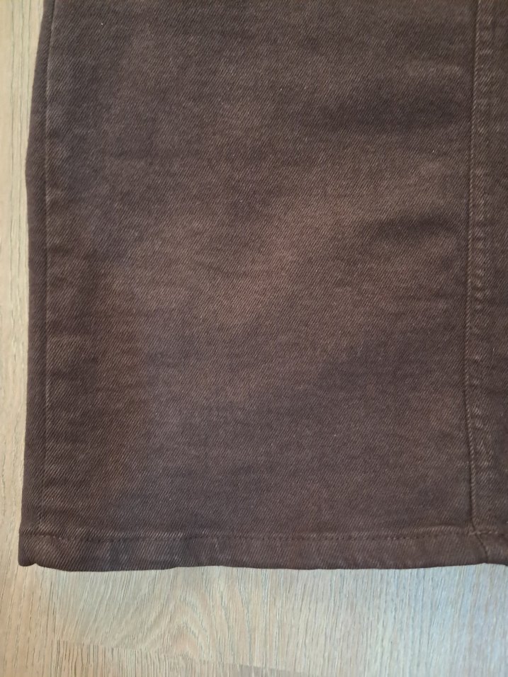 Kadın Kahverengi Kot Etek - Görsel 5