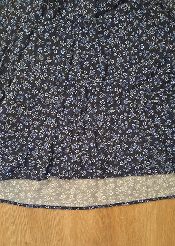 Baskılı Lacivert Mavi Etek - Görsel 3