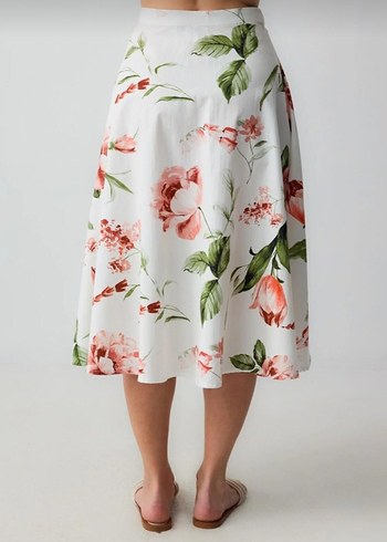 Jimmy Key Ekru Loose Dokuma Etek - Görsel 4