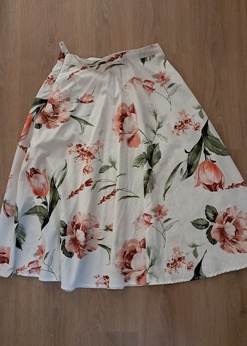 Jimmy Key Ekru Loose Dokuma Etek - Görsel 2