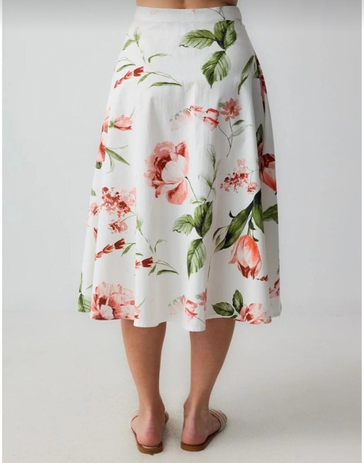 Jimmy Key Ekru Loose Dokuma Etek - Görsel 4