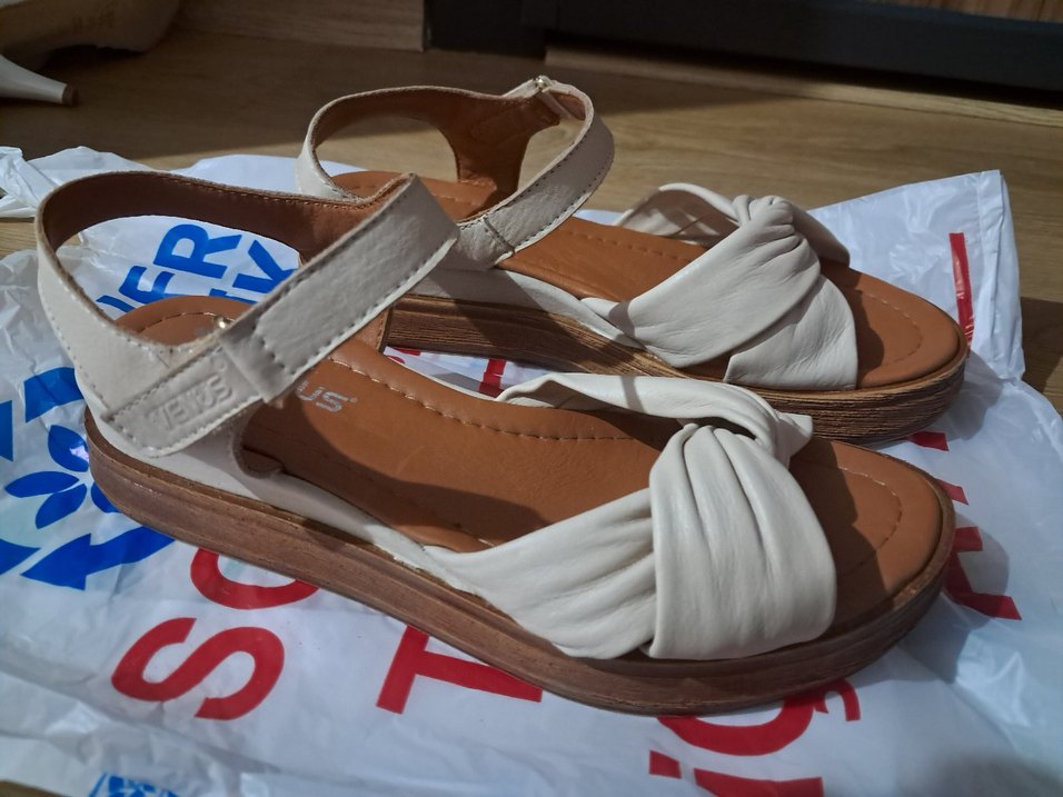 venüs Bej Kadın Dolgu Topuklu Sandalet - Görsel 2