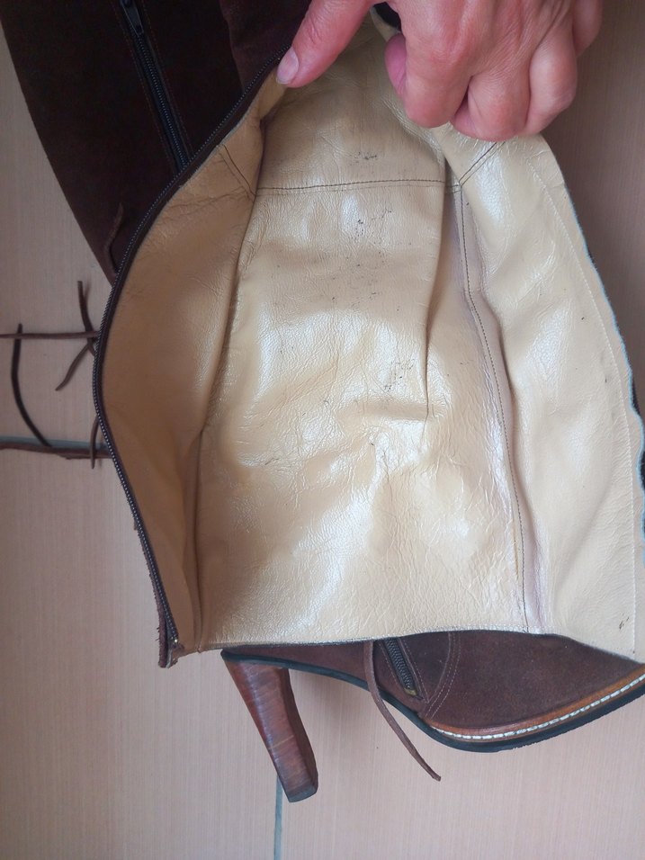 HAKİKİ SÜET GÜDERİ DERİ PÜSKÜLLÜ İTALYAN ÇİZME - Görsel 5