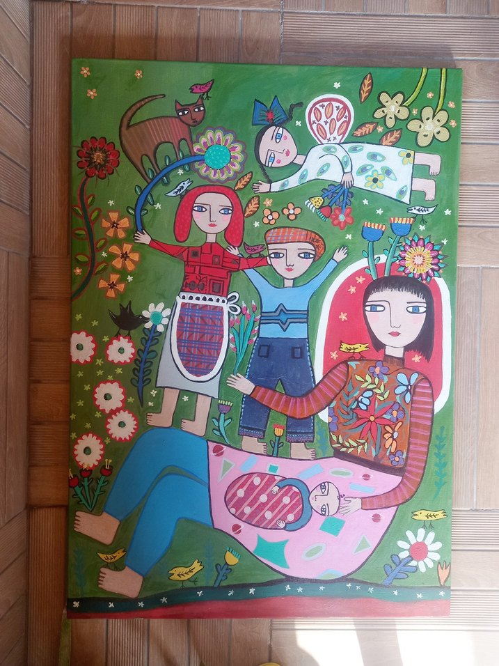 Renkli Figürlü Modern Tablo - Görsel 5