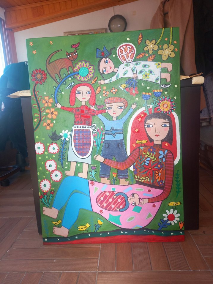 Renkli Figürlü Modern Tablo - Görsel 4