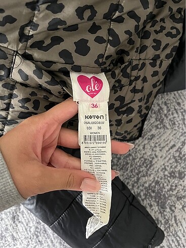 s Beden Leopar çift taraflı mont