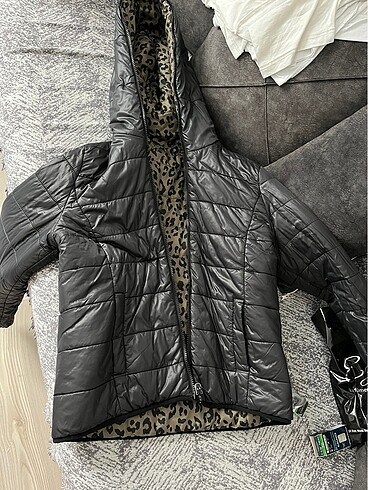 Koton Leopar çift taraflı mont