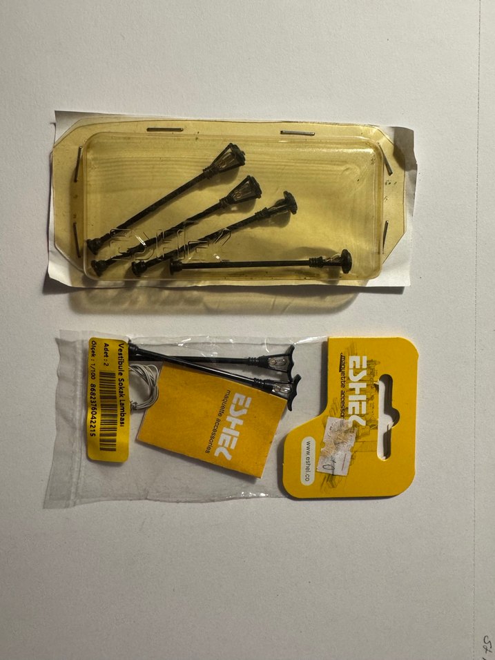 ESHEL 1/100 Sokak Lambası Maket Aksesuarı 6lı - Görsel 2
