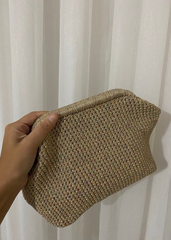 Zara Bej Örgü Kadın Portföy Çanta
