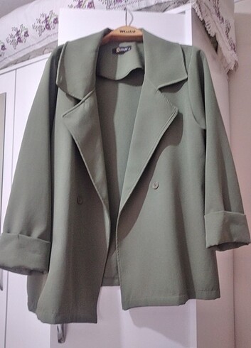 Haki yeşili blazer ceket