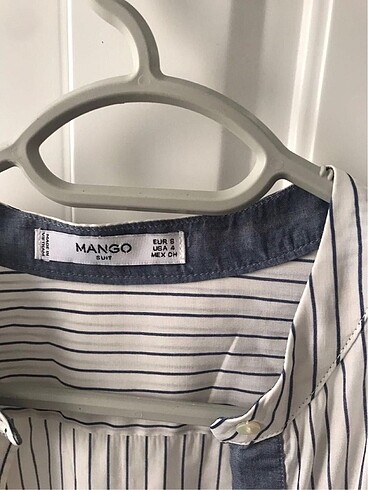 s Beden Mango çizgili gömlek
