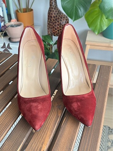 39 Beden Süet Bordo Topuklu Ayakkabı