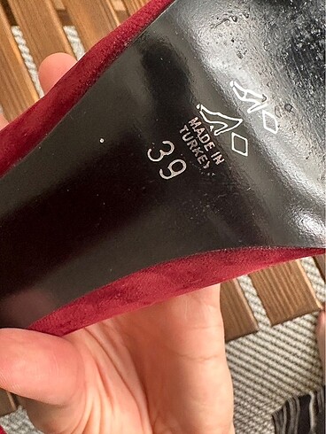 39 Beden bordo Renk Süet Bordo Topuklu Ayakkabı