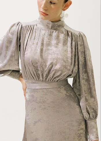 Gri Uzun Kollu Vintage Kadın Elbise
Manuka elbise - Görsel 4