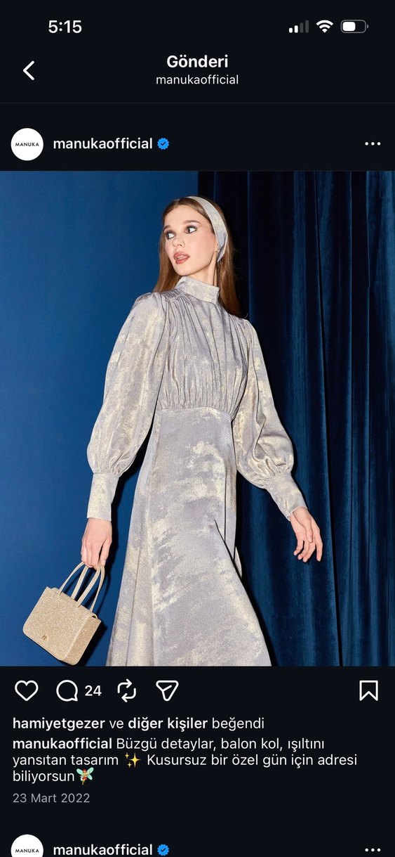 Gri Uzun Kollu Vintage Kadın Elbise
Manuka elbise - Görsel 2