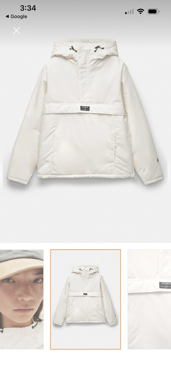 Beyaz Yüksek Yakalı Kadın Spor Mont - Görsel 2