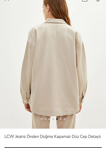 LCW Jeans Bej Kadın Düğmeli Gömlek - Görsel 2