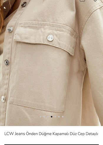 LCW Jeans Bej Kadın Düğmeli Gömlek - Görsel 3