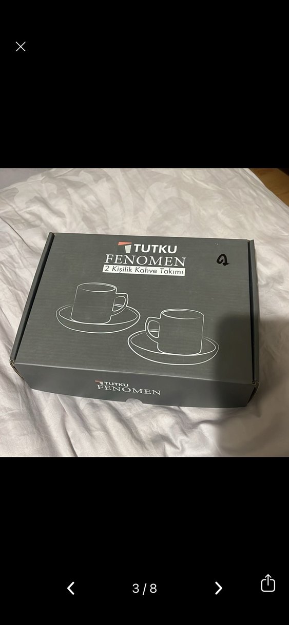 Gri Seramik Kahve Fincanı ve Tabağı - Görsel 4