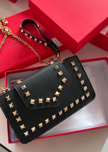 Valentino Valentino Kahverengi Deri Zımbalı Kadın Çanta