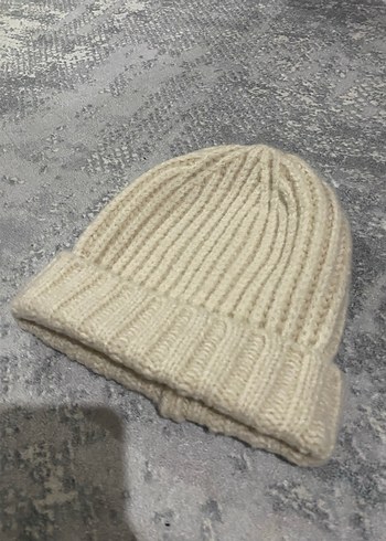 Krem Rengi Kadın Yün Bere - Görsel 2