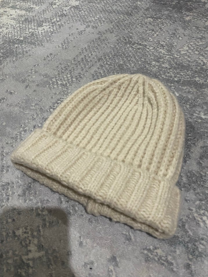 Krem Rengi Kadın Yün Bere - Görsel 2