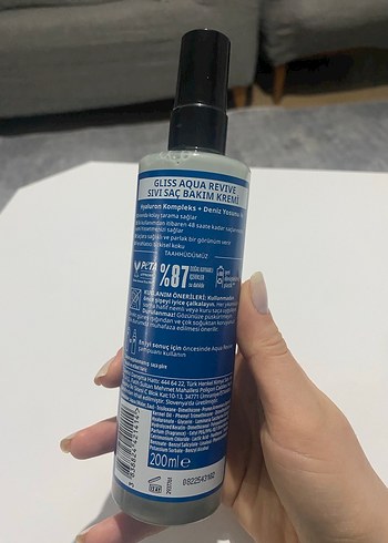 Schwarzkopf Gliss Aqua Revive Sıvı Saç Bakım Kremi - Görsel 2