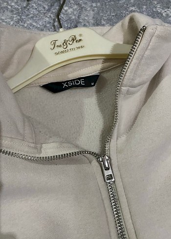 Kadın Baskılı Fermuarlı Sweatshirt - Görsel 4