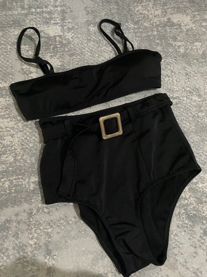 Tokalı Siyah Mini Bikini - Görsel 4