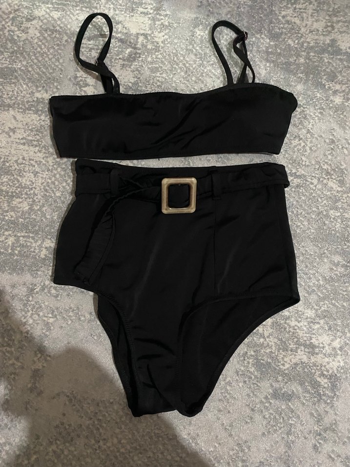 Tokalı Siyah Mini Bikini - Görsel 3