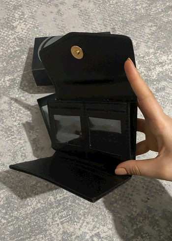 Siyah Deri Kadın cüzdan  - Klasik Elegans - Görsel 4