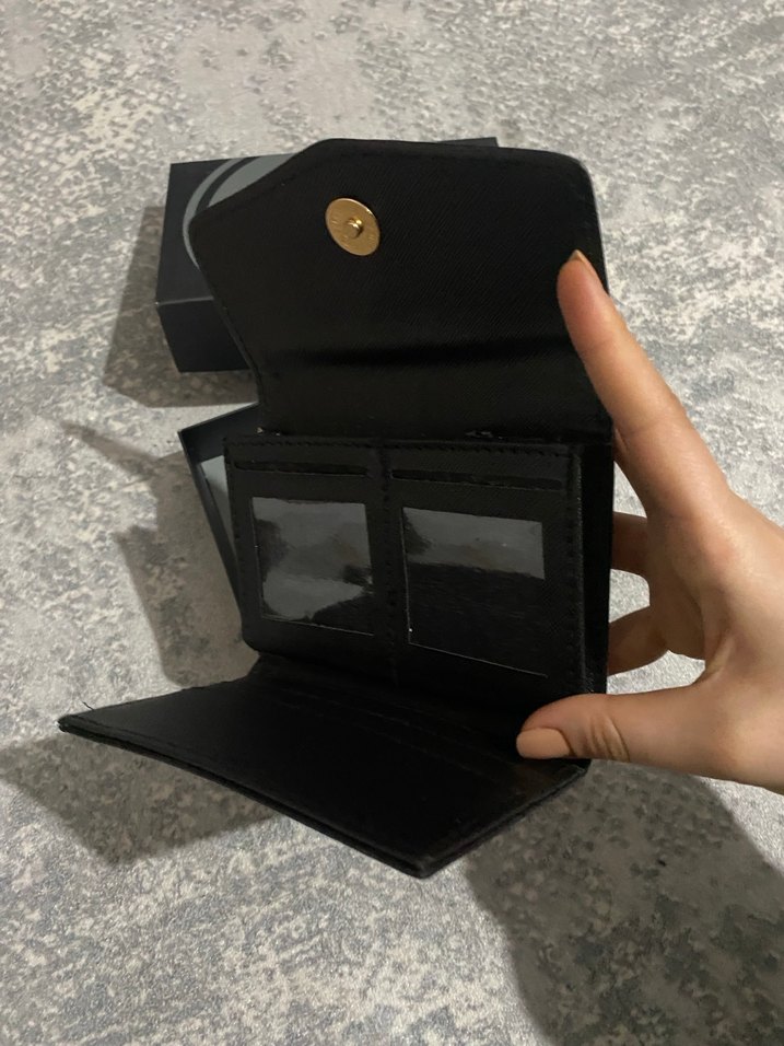 Siyah Deri Kadın cüzdan  - Klasik Elegans - Görsel 4