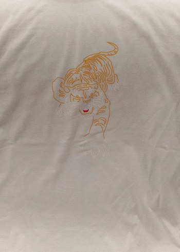 Beyaz Baskılı Mini Bohem Tişört - Görsel 5