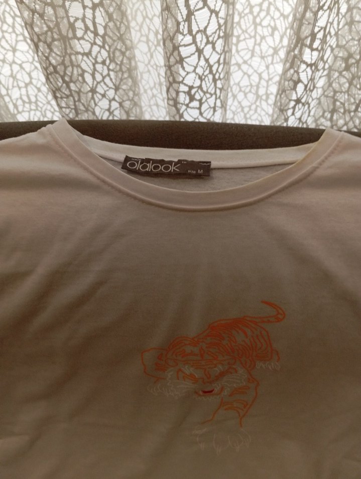 Beyaz Baskılı Mini Bohem Tişört - Görsel 2