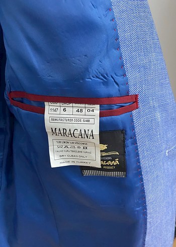 Düğmeli Mavi Erkek Ceket - Görsel 3