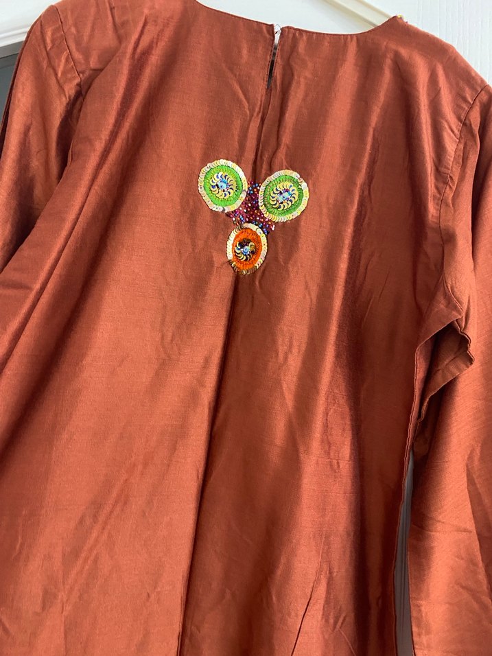 Boncuk İşlemeli Uzun Bohem Elbise - Görsel 5