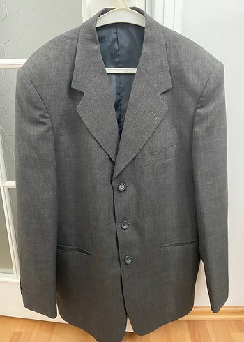 Gri Erkek Düz Kesim Ofis Takım Ceketi - Görsel 2