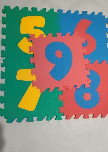 Beden Renk Renkli Sayı Desenli Bebek Oyun Matı