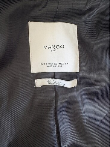 s Beden lacivert Renk Mango Lacivert Kaşe Kaban