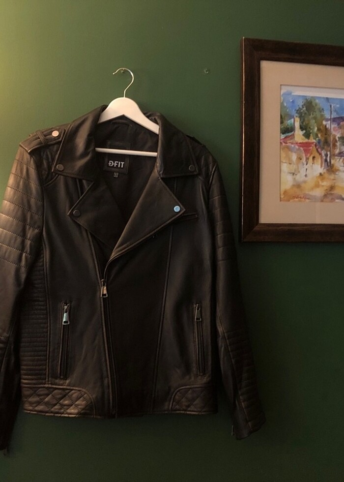 DERİMOD SIfır YENİ Biker Deri Ceket - Görsel 4