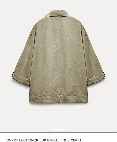 Zara Sıfır Etiketli Haki Ceket - Görsel 8